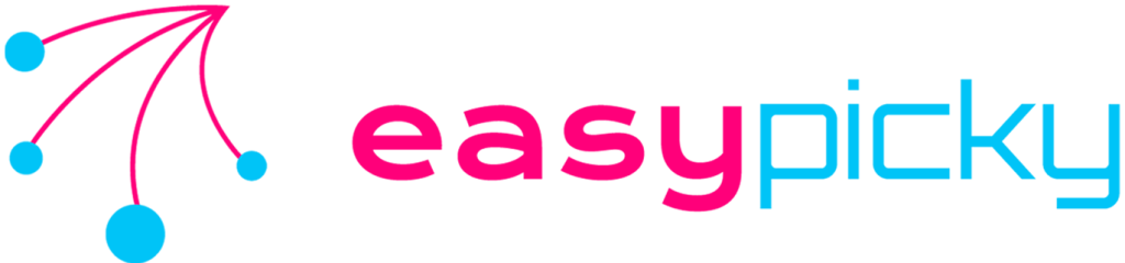 Le logo rose et bleu d'EasyPicky