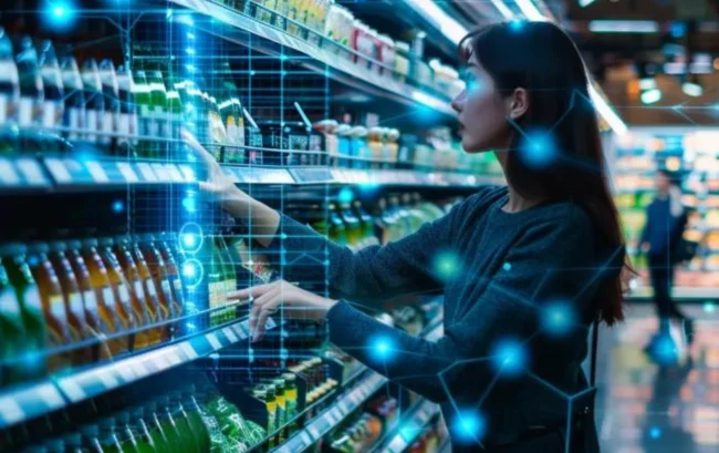 Un supermarché digitalisé grâce au merchandising 4.0