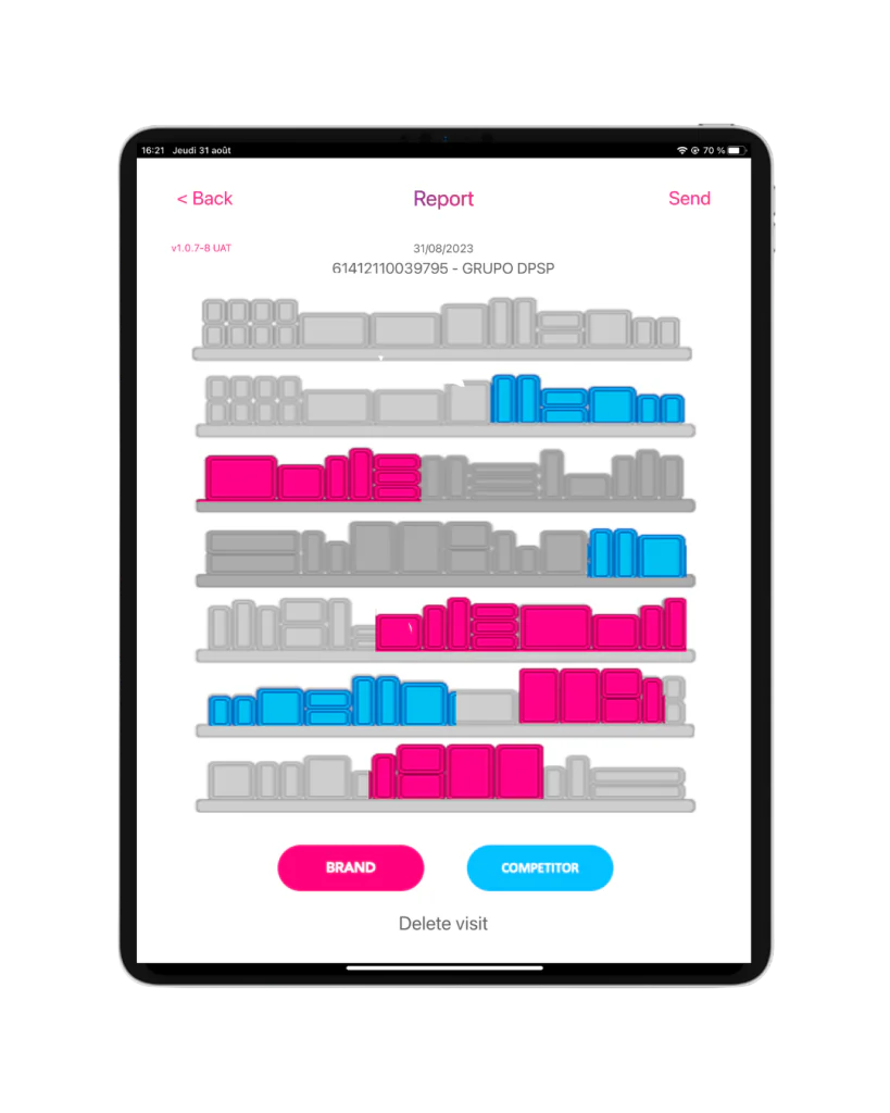 EasyPicky app showing brand and competitors products